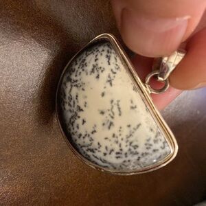 DENDRITIC OPAL vintage sterling silver